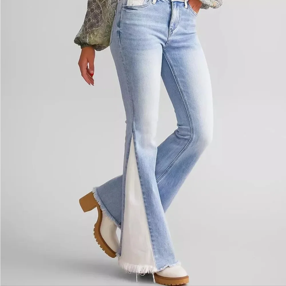 Flying Monkey Two-Tone Flare Jeans - Picture 2 of 15